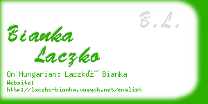 bianka laczko business card