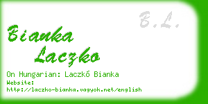 bianka laczko business card